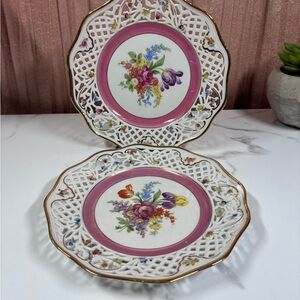 Vtg Schumann Bavaria Plate Germany Us Zone Porcelain